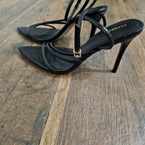 Express Black Strappy Heels